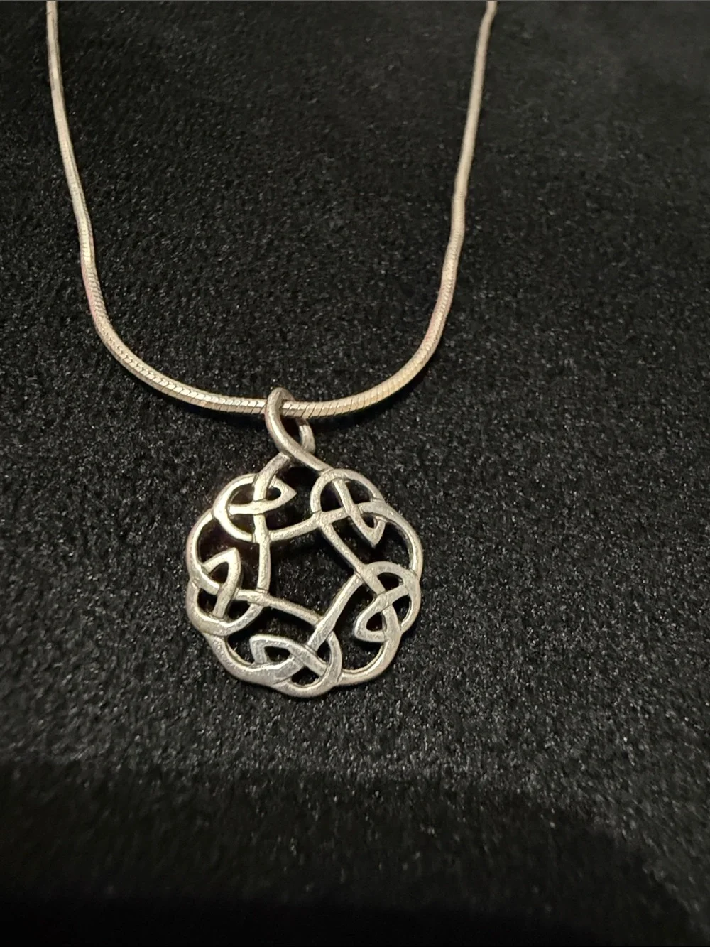 Delicate Sterling Silver Celtic-Style Pendant Necklace for Women